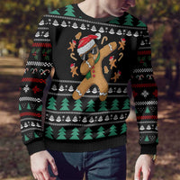 Funny Dabbing Gingerbread Holiday Party Jumper Ugly Christmas Sweater Xmas Holiday Patterns - Wonder Print Shop