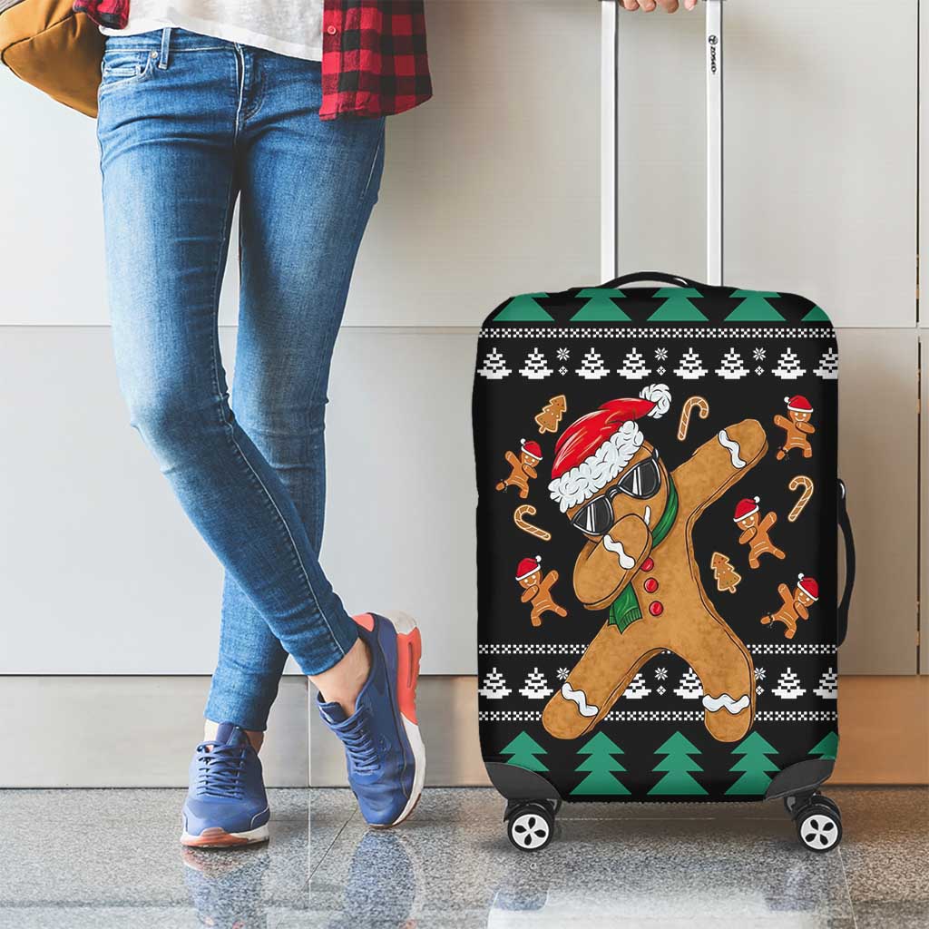 Funny Dabbing Gingerbread Holiday Party Jumper Luggage Cover Xmas Holiday Patterns - Wonder Print Shop