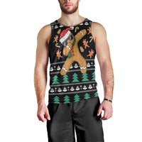 Funny Dabbing Gingerbread Holiday Party Jumper Men Tank Top Xmas Holiday Patterns - Wonder Print Shop