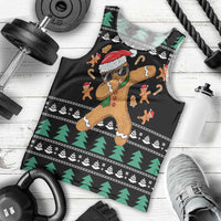 Funny Dabbing Gingerbread Holiday Party Jumper Men Tank Top Xmas Holiday Patterns - Wonder Print Shop