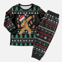 Funny Dabbing Gingerbread Holiday Party Jumper Christmas Pajama Set Xmas Holiday Patterns - Wonder Print Shop