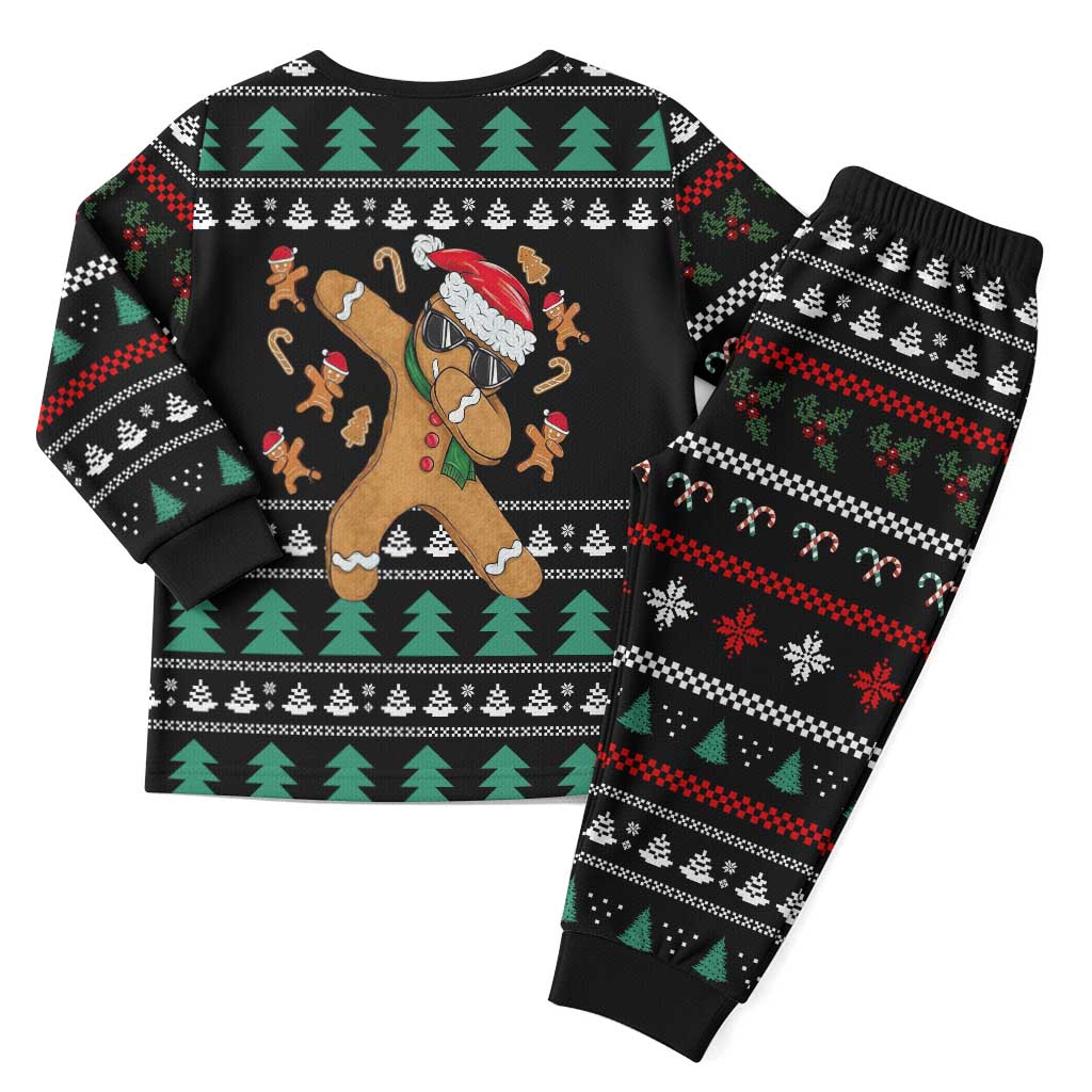 Funny Dabbing Gingerbread Holiday Party Jumper Christmas Pajama Set Xmas Holiday Patterns - Wonder Print Shop