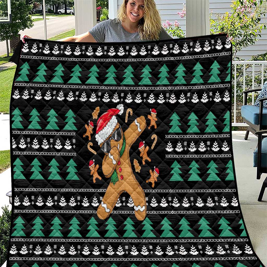 Funny Dabbing Gingerbread Holiday Party Jumper Quilt Xmas Holiday Patterns - Wonder Print Shop