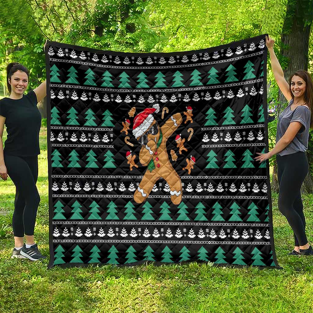 Funny Dabbing Gingerbread Holiday Party Jumper Quilt Xmas Holiday Patterns - Wonder Print Shop
