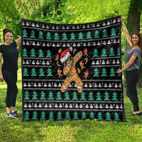 Funny Dabbing Gingerbread Holiday Party Jumper Quilt Xmas Holiday Patterns - Wonder Print Shop