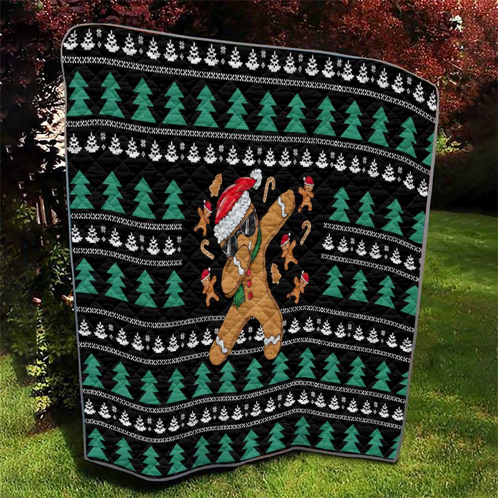 Funny Dabbing Gingerbread Holiday Party Jumper Quilt Xmas Holiday Patterns - Wonder Print Shop