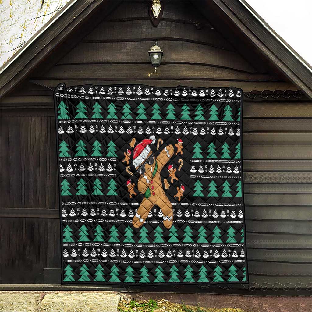 Funny Dabbing Gingerbread Holiday Party Jumper Quilt Xmas Holiday Patterns - Wonder Print Shop