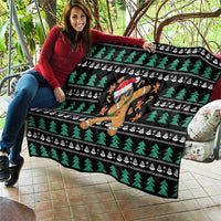 Funny Dabbing Gingerbread Holiday Party Jumper Quilt Xmas Holiday Patterns - Wonder Print Shop
