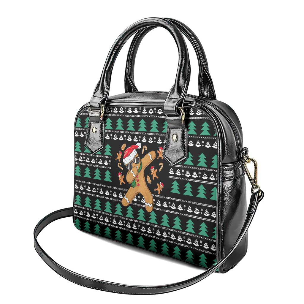 Funny Dabbing Gingerbread Holiday Party Jumper Shoulder Handbag Xmas Holiday Patterns - Wonder Print Shop