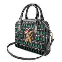 Funny Dabbing Gingerbread Holiday Party Jumper Shoulder Handbag Xmas Holiday Patterns - Wonder Print Shop