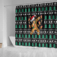 Funny Dabbing Gingerbread Holiday Party Jumper Shower Curtain Xmas Holiday Patterns - Wonder Print Shop