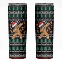 Funny Dabbing Gingerbread Holiday Party Jumper Skinny Tumbler Xmas Holiday Patterns - Wonder Print Shop