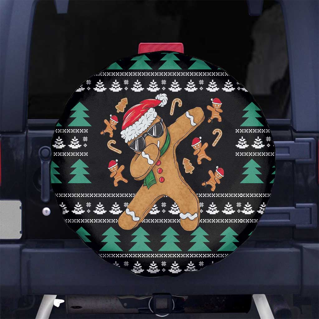 Funny Dabbing Gingerbread Holiday Party Jumper Spare Tire Cover Xmas Holiday Patterns - Wonder Print Shop