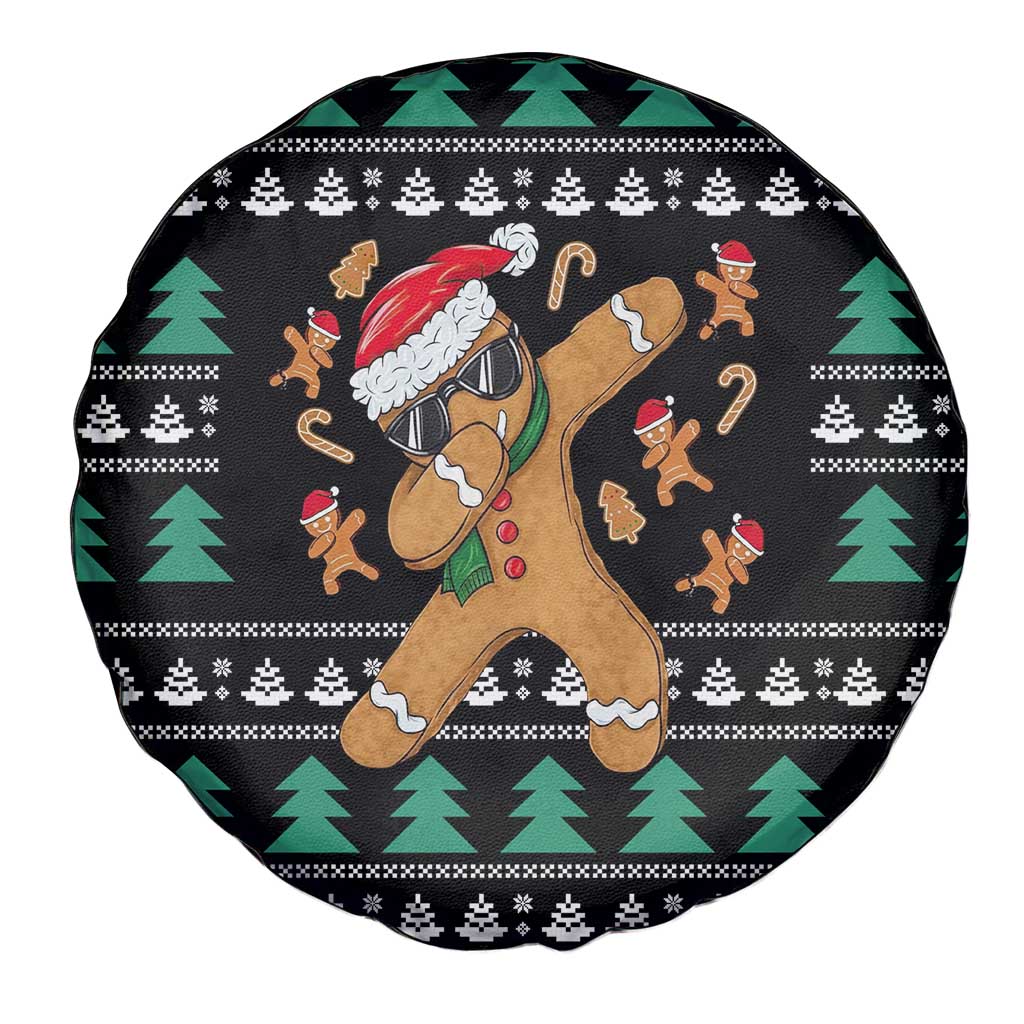 Funny Dabbing Gingerbread Holiday Party Jumper Spare Tire Cover Xmas Holiday Patterns - Wonder Print Shop