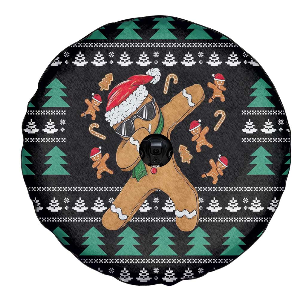 Funny Dabbing Gingerbread Holiday Party Jumper Spare Tire Cover Xmas Holiday Patterns - Wonder Print Shop
