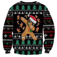 Funny Dabbing Gingerbread Holiday Party Jumper Sweatshirt Xmas Holiday Patterns - Wonder Print Shop