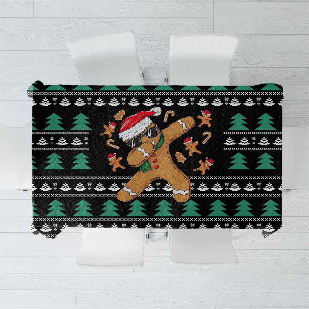 Funny Dabbing Gingerbread Holiday Party Jumper Tablecloth Xmas Holiday Patterns - Wonder Print Shop