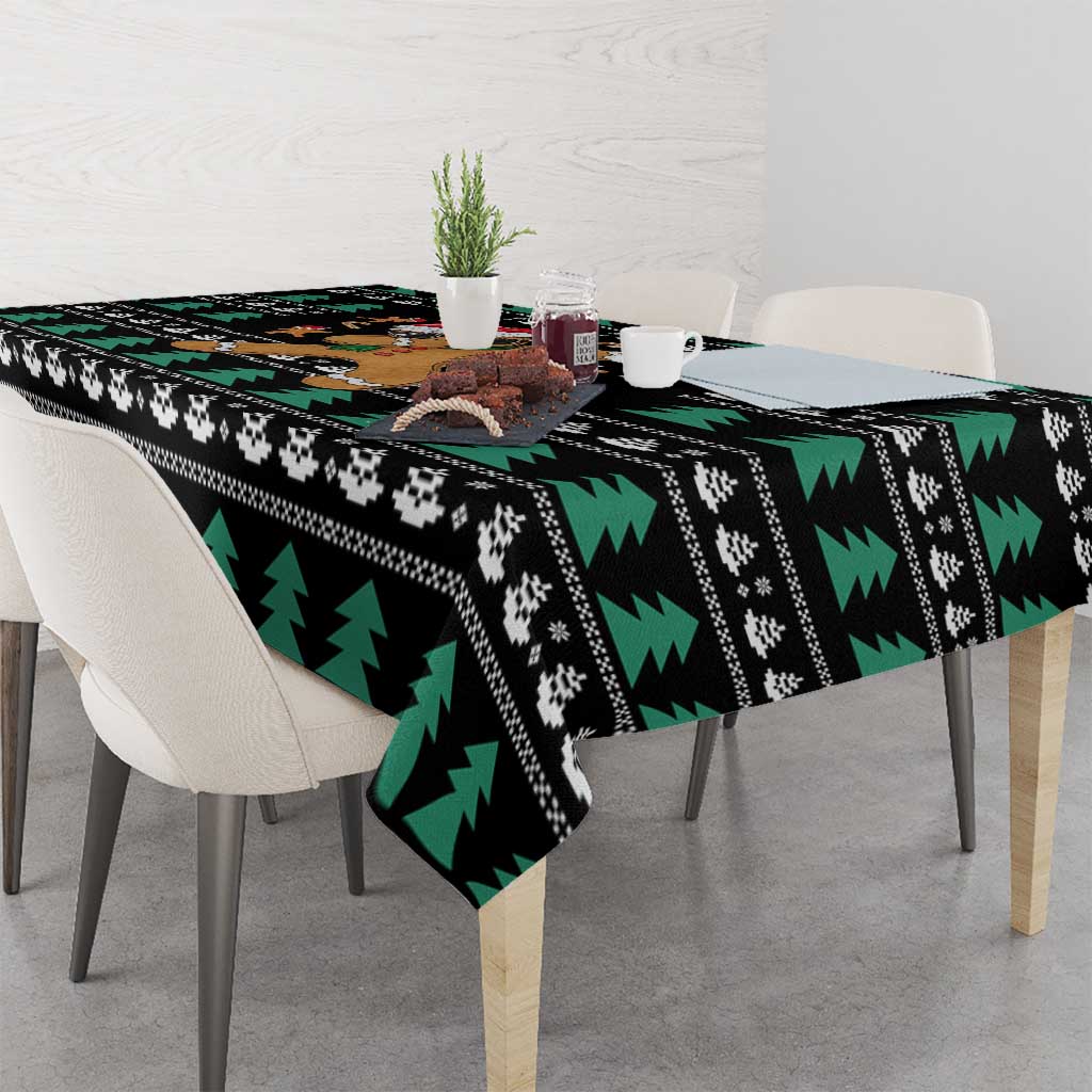 Funny Dabbing Gingerbread Holiday Party Jumper Tablecloth Xmas Holiday Patterns - Wonder Print Shop