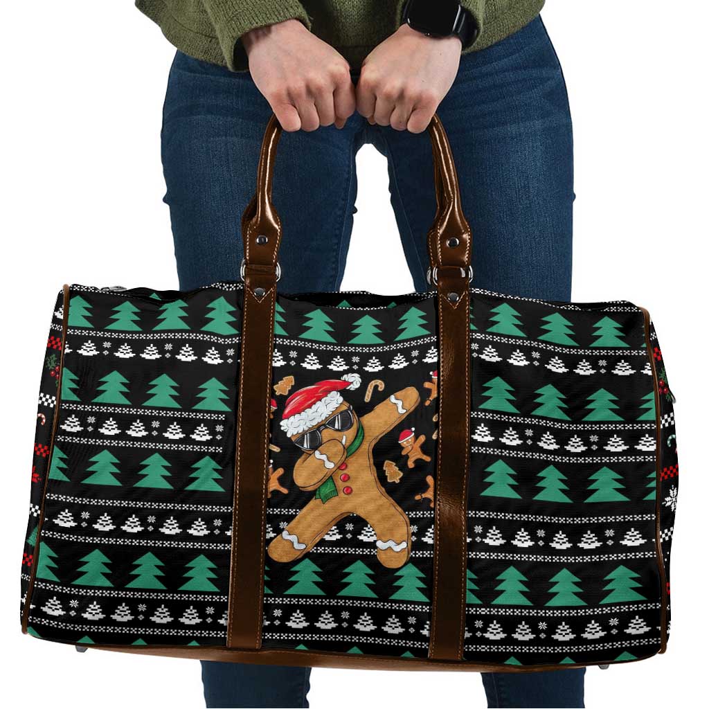 Funny Dabbing Gingerbread Holiday Party Jumper Travel Bag Xmas Holiday Patterns - Wonder Print Shop