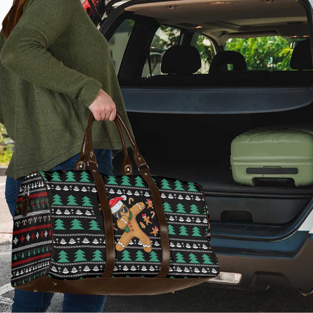 Funny Dabbing Gingerbread Holiday Party Jumper Travel Bag Xmas Holiday Patterns - Wonder Print Shop