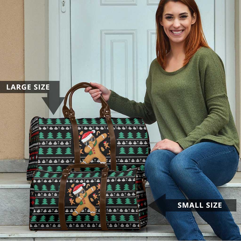 Funny Dabbing Gingerbread Holiday Party Jumper Travel Bag Xmas Holiday Patterns - Wonder Print Shop