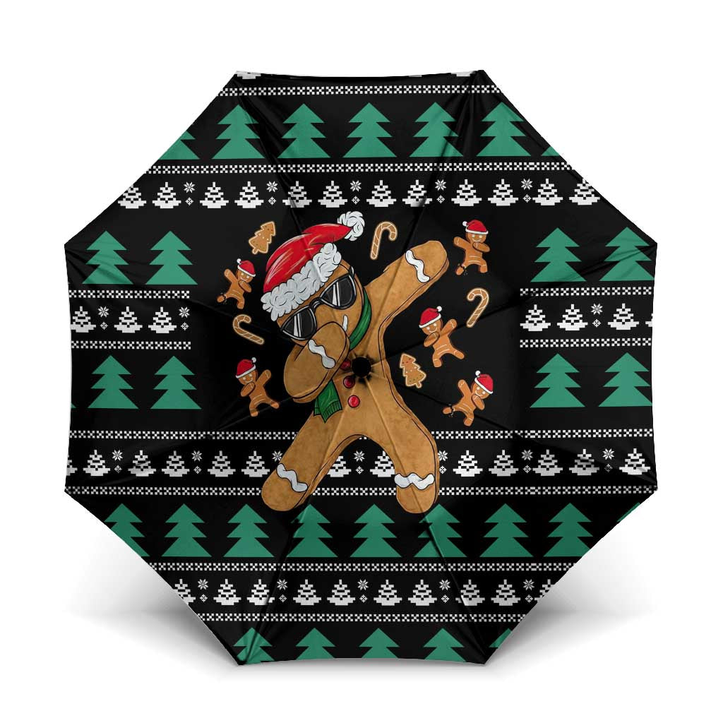 Funny Dabbing Gingerbread Holiday Party Jumper Umbrella Xmas Holiday Patterns - Wonder Print Shop