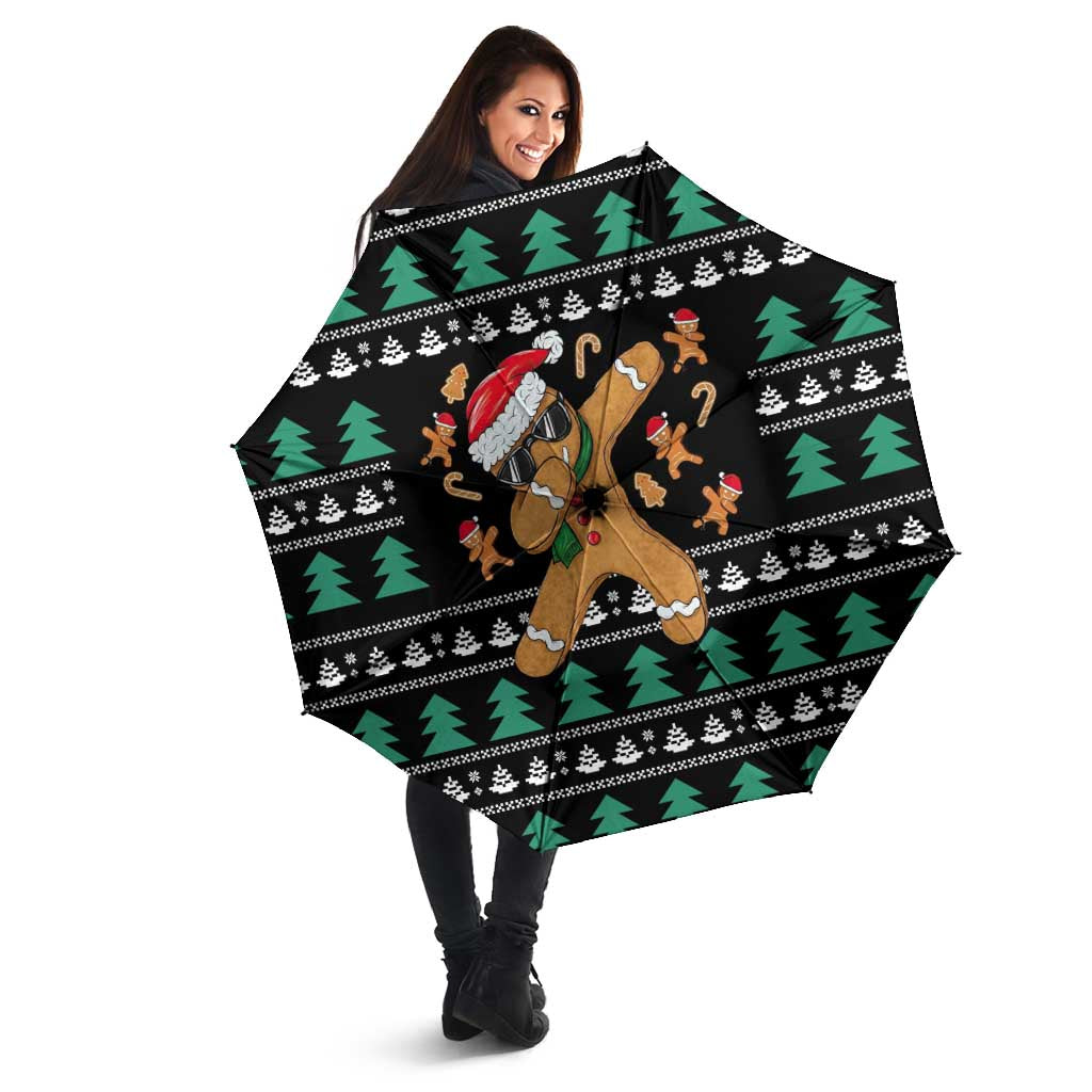 Funny Dabbing Gingerbread Holiday Party Jumper Umbrella Xmas Holiday Patterns - Wonder Print Shop