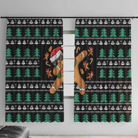 Funny Dabbing Gingerbread Holiday Party Jumper Window Curtain Xmas Holiday Patterns - Wonder Print Shop
