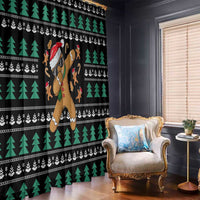 Funny Dabbing Gingerbread Holiday Party Jumper Window Curtain Xmas Holiday Patterns - Wonder Print Shop