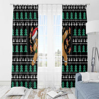 Funny Dabbing Gingerbread Holiday Party Jumper Window Curtain Xmas Holiday Patterns - Wonder Print Shop