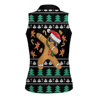 Funny Dabbing Gingerbread Holiday Party Jumper Women Sleeveless Polo Shirt Xmas Holiday Patterns - Wonder Print Shop