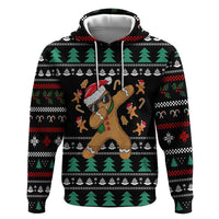 Funny Dabbing Gingerbread Holiday Party Jumper Zip Hoodie Xmas Holiday Patterns - Wonder Print Shop