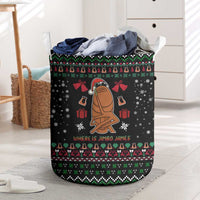 Where Is Jimbo James Marcus The Worm Laundry Basket Xmas Holiday Patterns - Wonder Print Shop