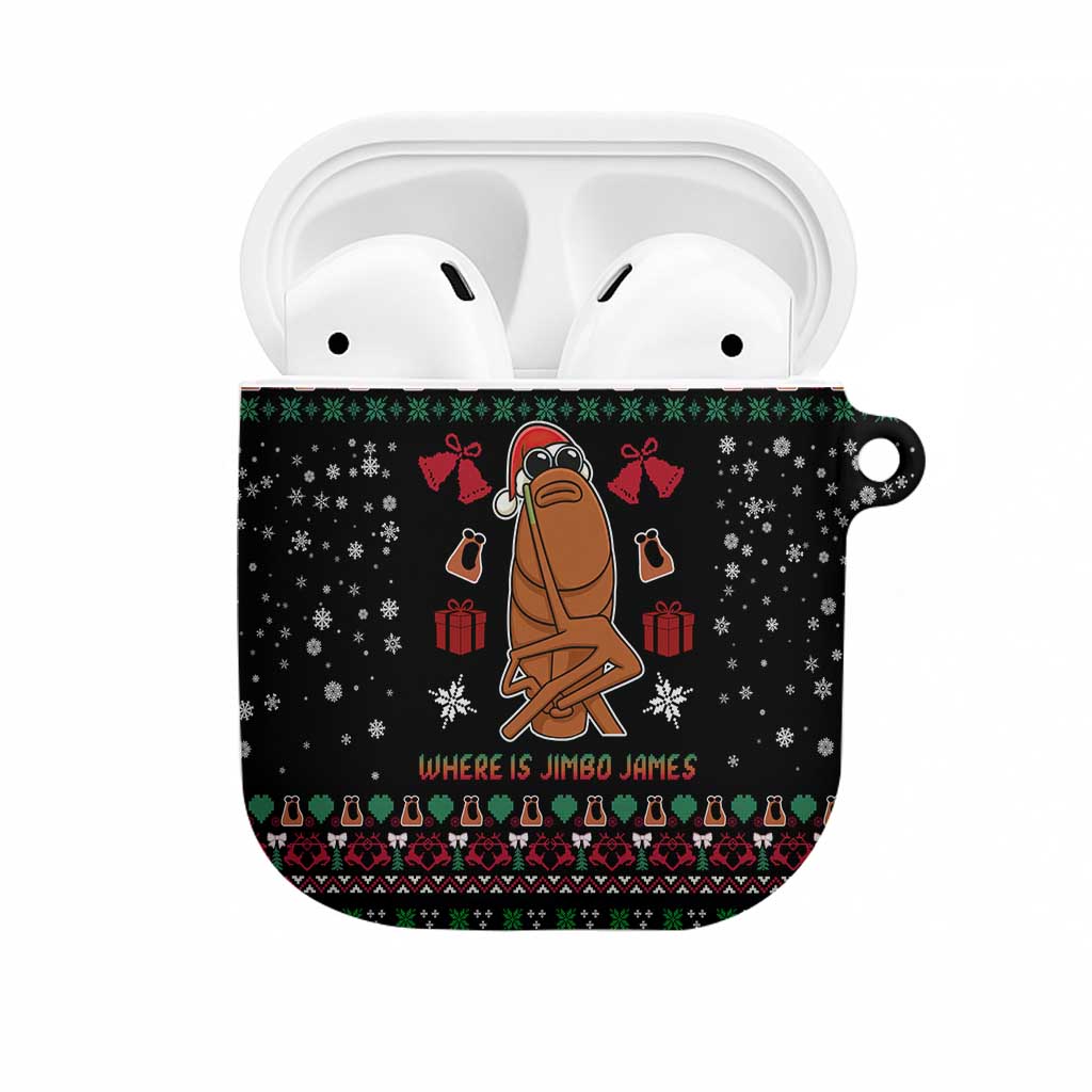 Where Is Jimbo James Marcus The Worm AirPods Case Xmas Holiday Patterns - Wonder Print Shop
