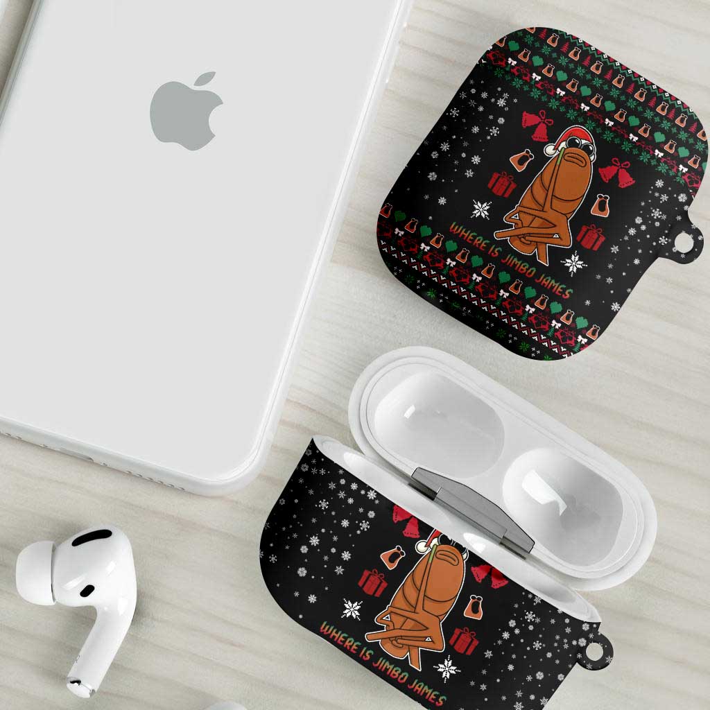 Where Is Jimbo James Marcus The Worm AirPods Case Xmas Holiday Patterns - Wonder Print Shop