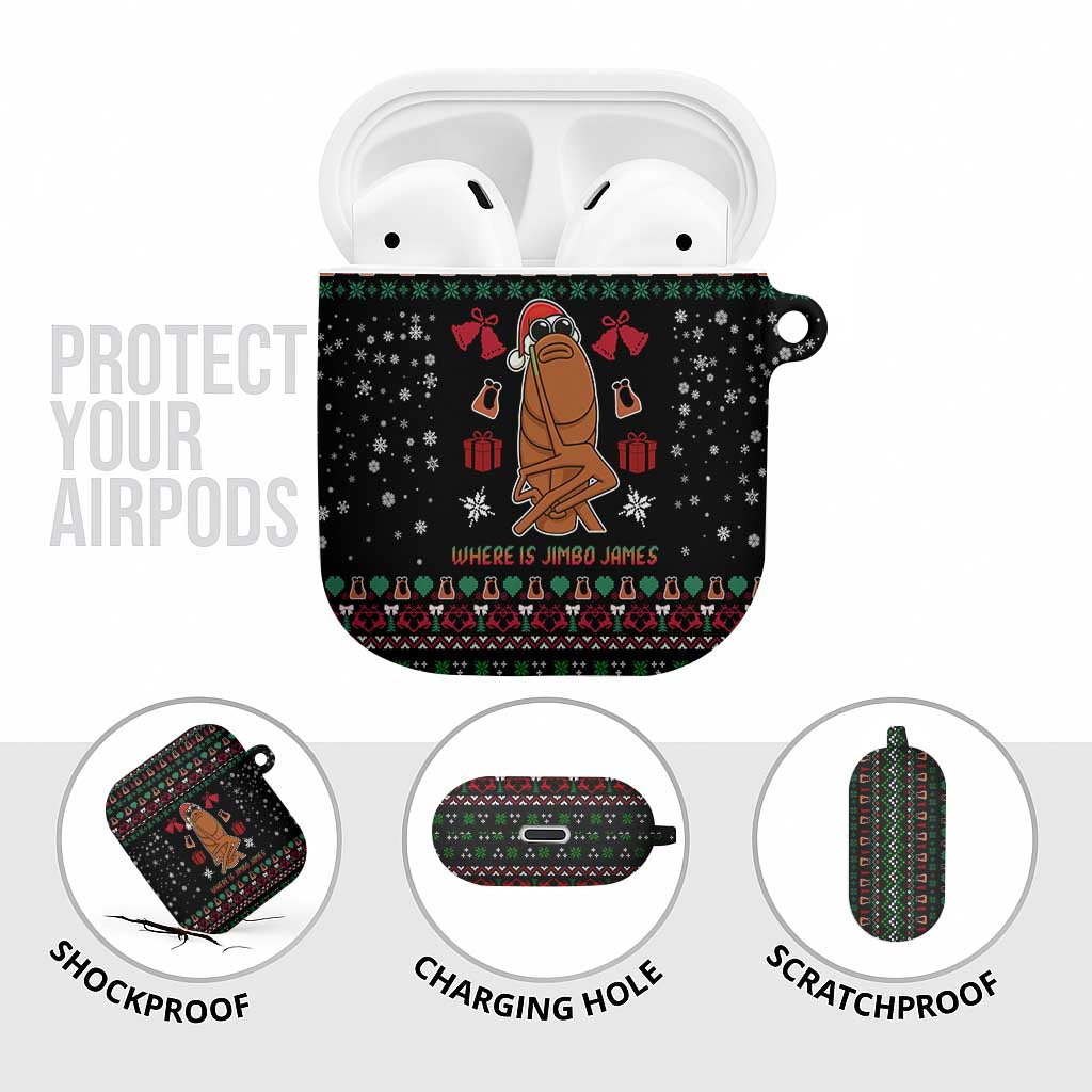 Where Is Jimbo James Marcus The Worm AirPods Case Xmas Holiday Patterns - Wonder Print Shop