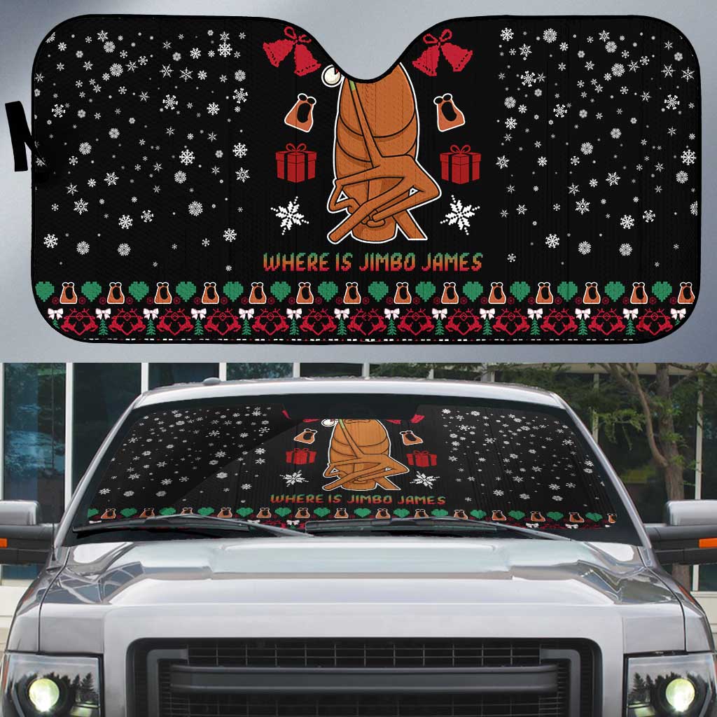 Where Is Jimbo James Marcus The Worm Auto Sun Shade Xmas Holiday Patterns - Wonder Print Shop