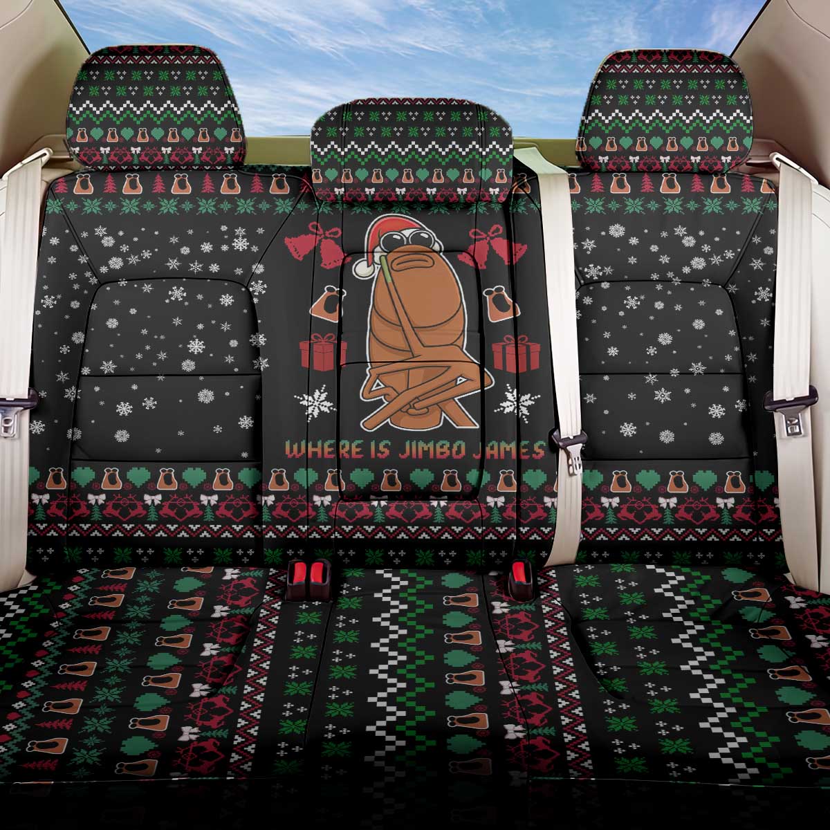 Where Is Jimbo James Marcus The Worm Back Car Seat Cover Xmas Holiday Patterns - Wonder Print Shop