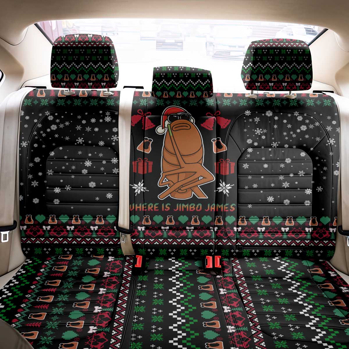 Where Is Jimbo James Marcus The Worm Back Car Seat Cover Xmas Holiday Patterns - Wonder Print Shop
