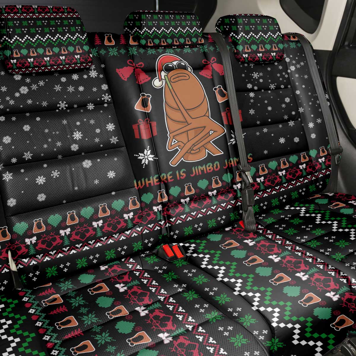 Where Is Jimbo James Marcus The Worm Back Car Seat Cover Xmas Holiday Patterns - Wonder Print Shop
