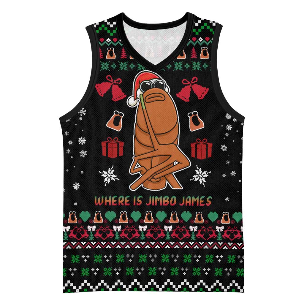 Where Is Jimbo James Marcus The Worm Basketball Jersey Xmas Holiday Patterns - Wonder Print Shop