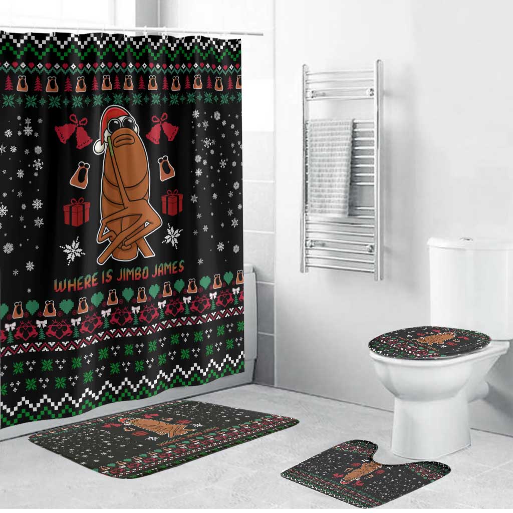 Where Is Jimbo James Marcus The Worm Bathroom Set Xmas Holiday Patterns - Wonder Print Shop