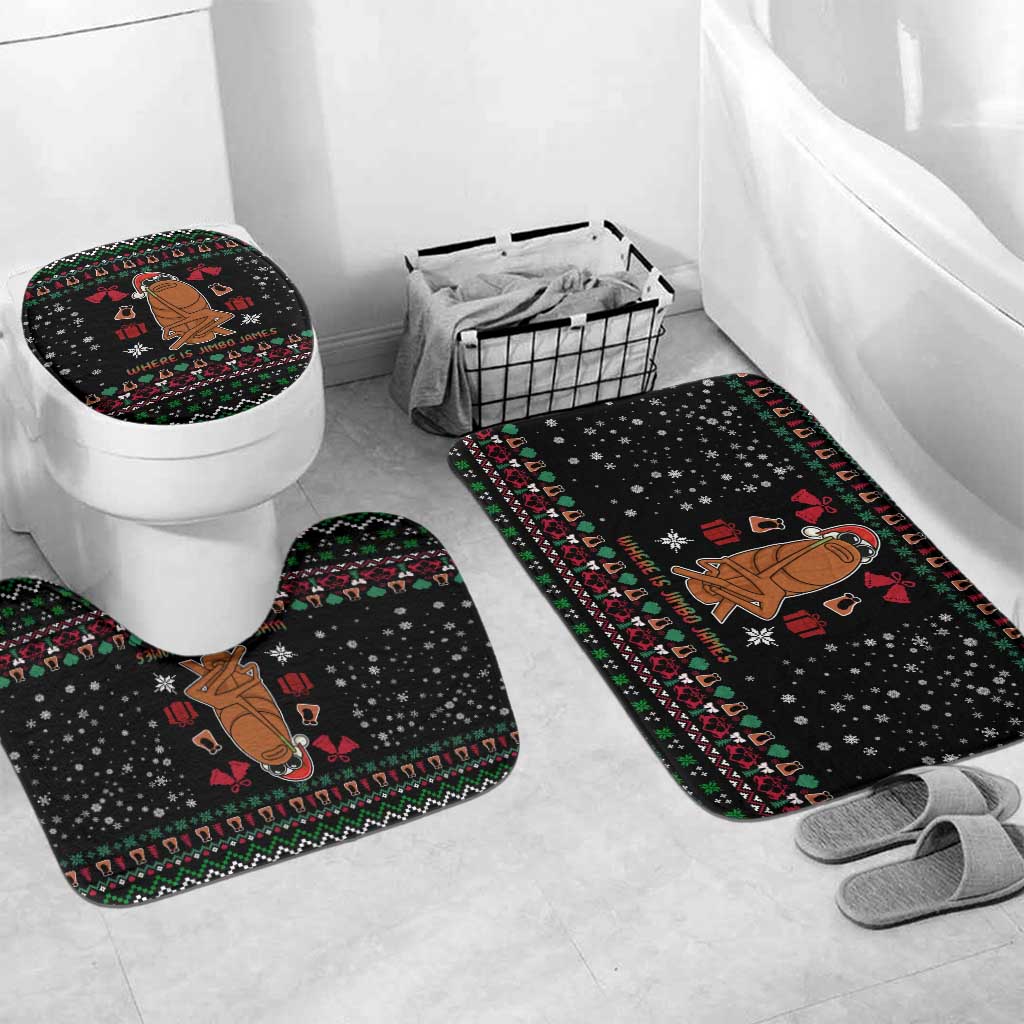 Where Is Jimbo James Marcus The Worm Bathroom Set Xmas Holiday Patterns - Wonder Print Shop