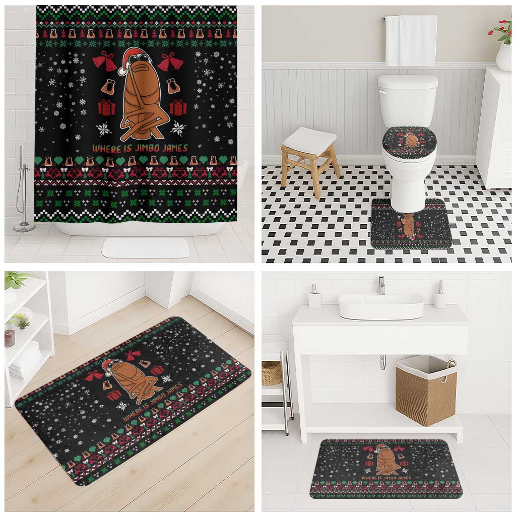Where Is Jimbo James Marcus The Worm Bathroom Set Xmas Holiday Patterns - Wonder Print Shop