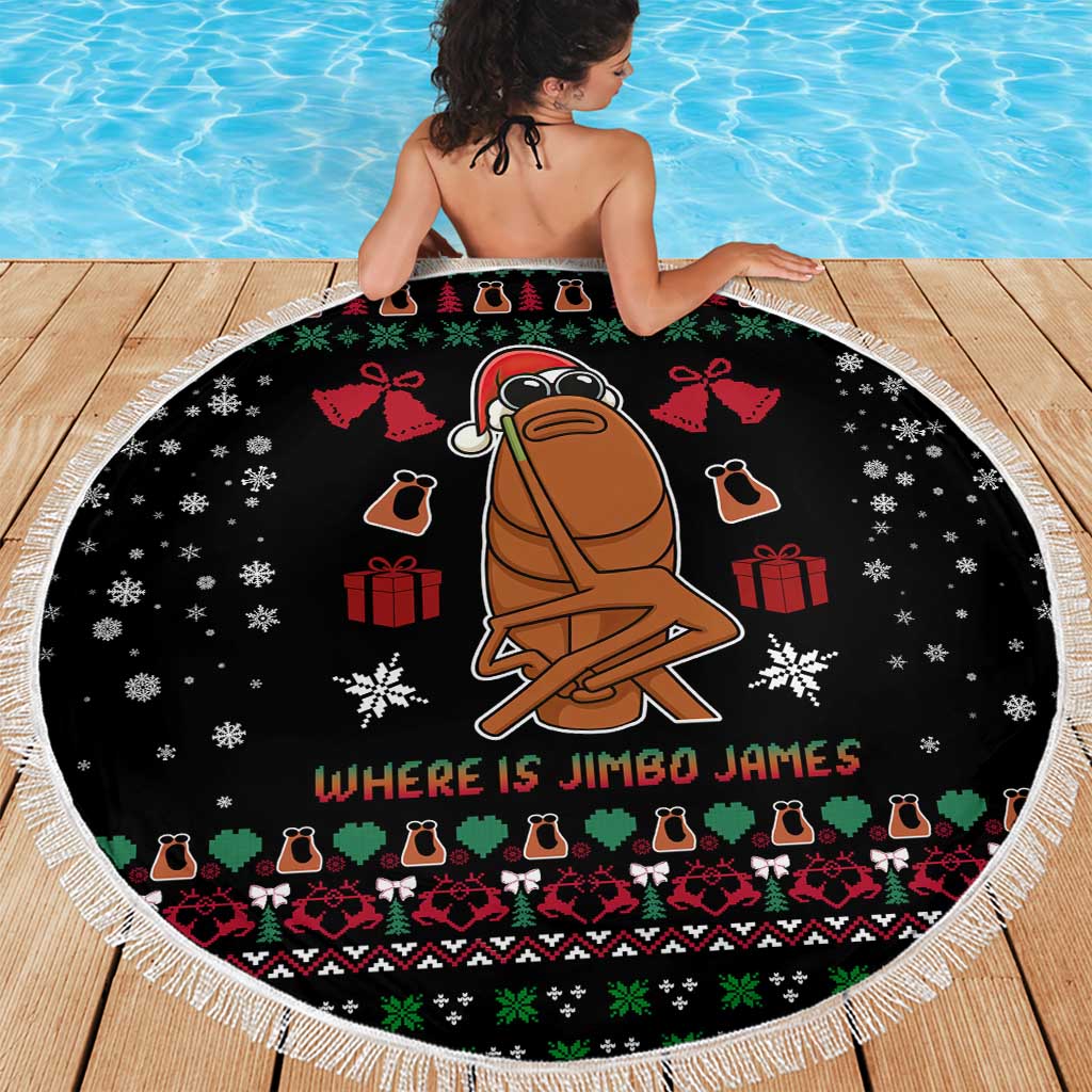 Where Is Jimbo James Marcus The Worm Beach Blanket Xmas Holiday Patterns - Wonder Print Shop