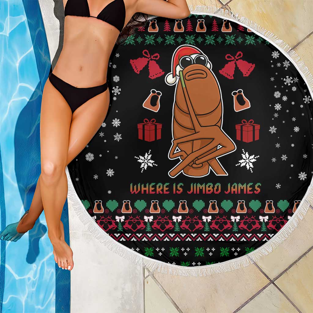 Where Is Jimbo James Marcus The Worm Beach Blanket Xmas Holiday Patterns - Wonder Print Shop