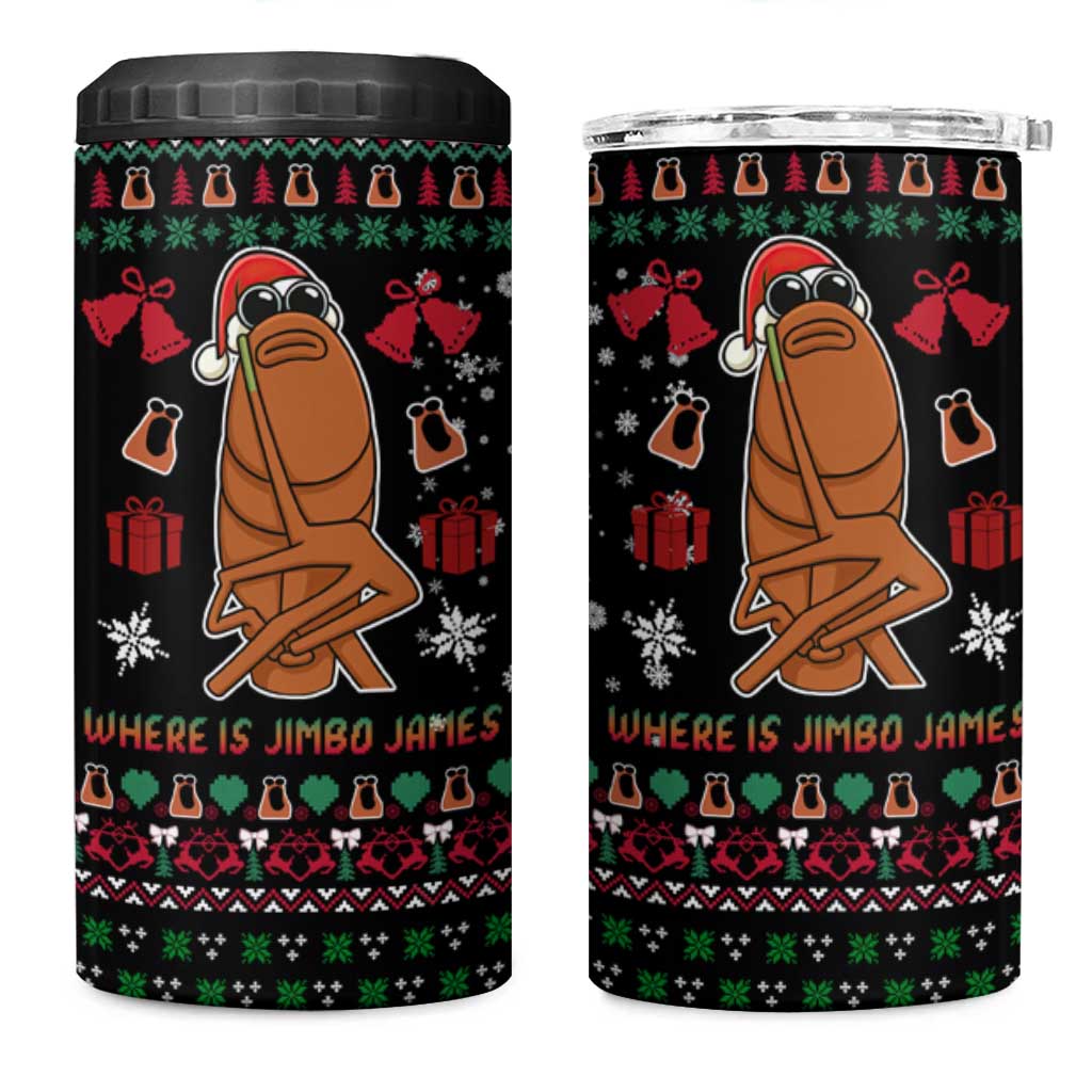 Where Is Jimbo James Marcus The Worm 4 in 1 Can Cooler Tumbler Xmas Holiday Patterns - Wonder Print Shop
