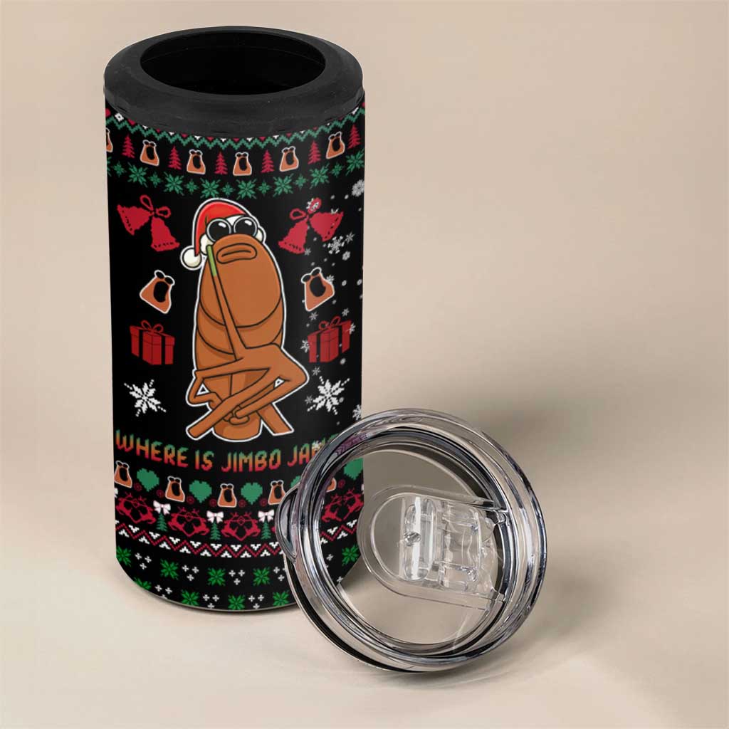 Where Is Jimbo James Marcus The Worm 4 in 1 Can Cooler Tumbler Xmas Holiday Patterns - Wonder Print Shop