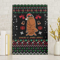 Where Is Jimbo James Marcus The Worm Canvas Wall Art Xmas Holiday Patterns - Wonder Print Shop