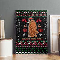 Where Is Jimbo James Marcus The Worm Canvas Wall Art Xmas Holiday Patterns - Wonder Print Shop